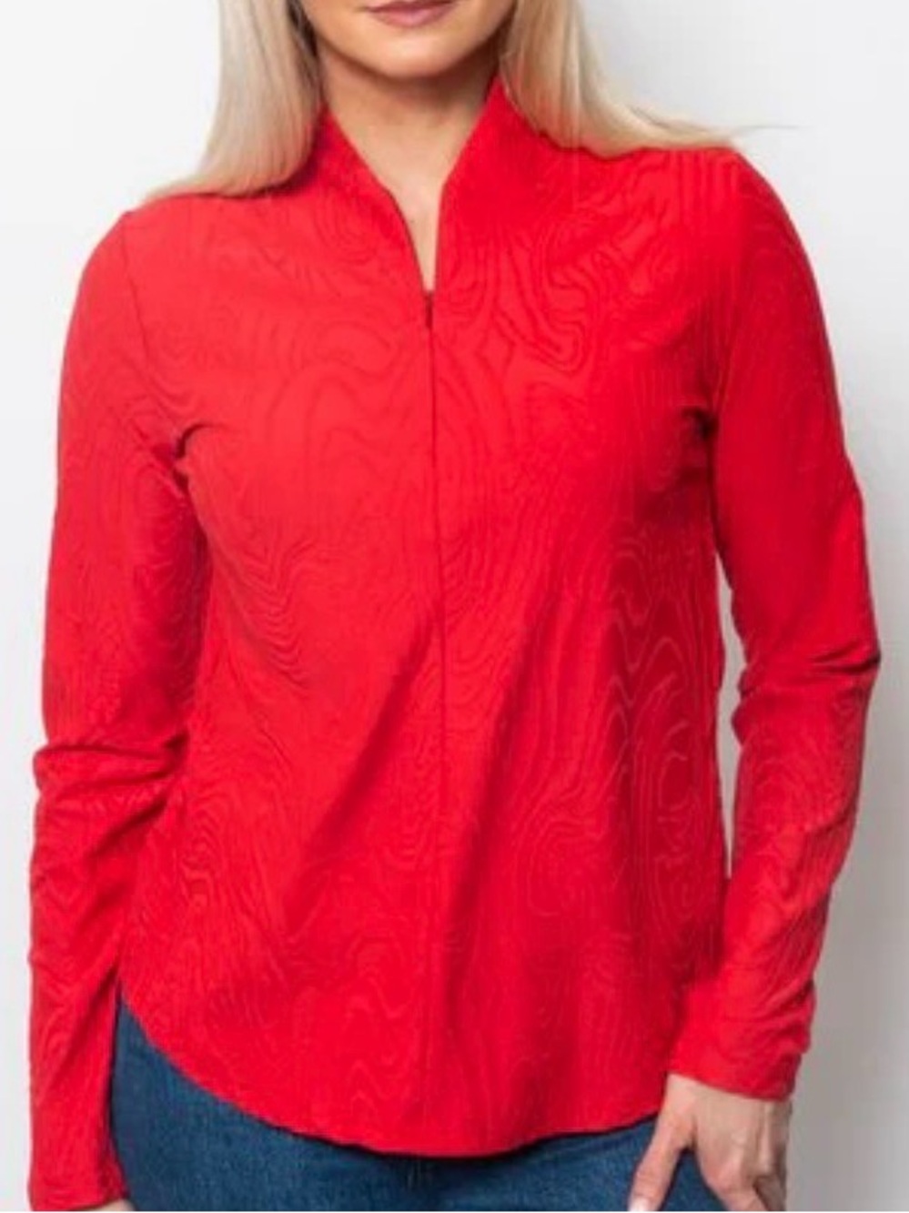 Sno Skins Scribble Jaquard 1/4-Zip Mid-Layer pullover Top Women's XL